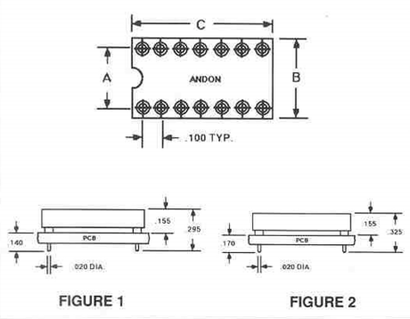 ANDON 200℃封閉框架ICDIP插座，不帶支架